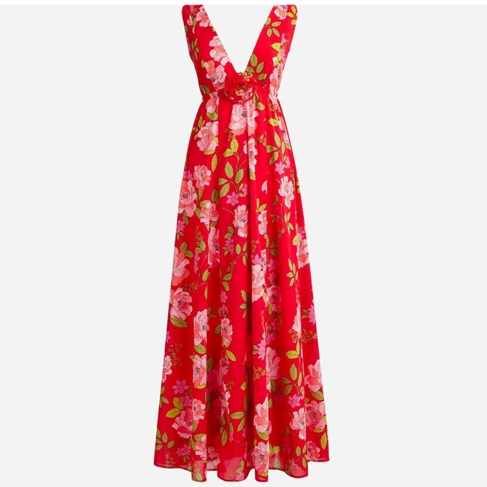 J. Crew Floral Maxi Dress Size Small